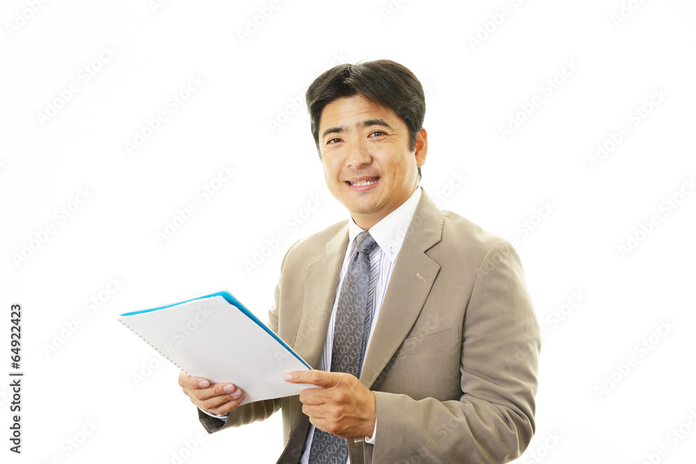 笑顔のビジネスマン 笑顔のビジネスマン