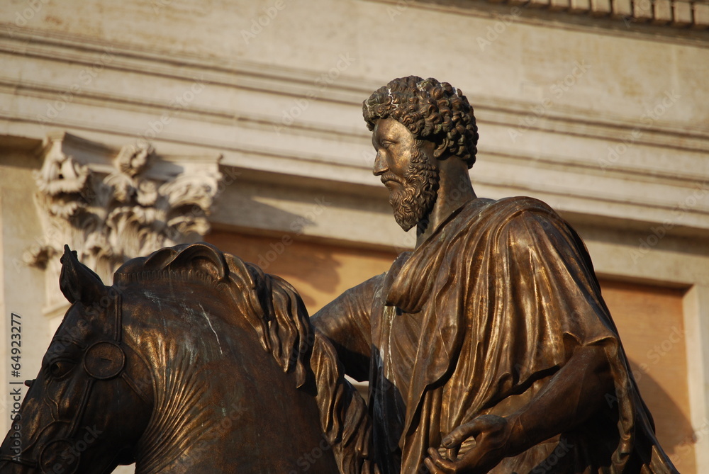 Fototapeta premium Statue of the Emperor Marcus Aurelius on the Capitol Hill