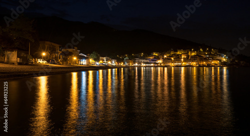 Mediterranean sea town at night © anzebizjan