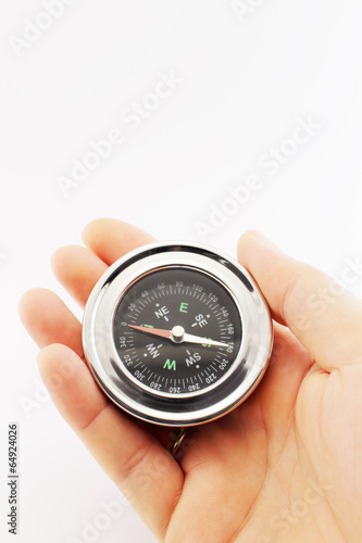 Compass and hand