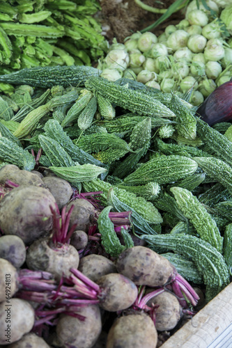 Fresh vegetables on the market