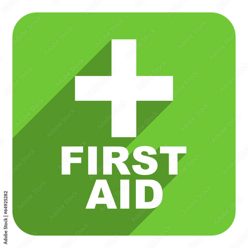 Fototapeta premium first aid flat icon