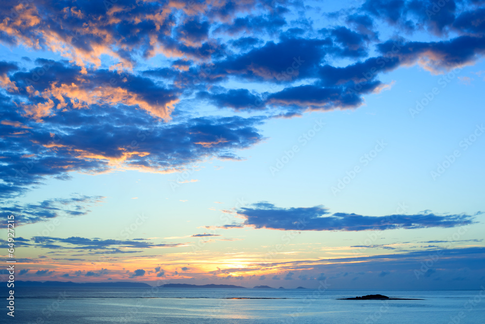 Evening beach of Okinawa