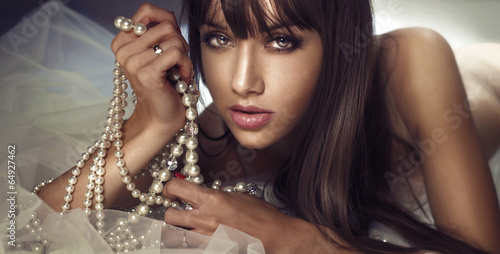 Beauty portrait of sensual beauty