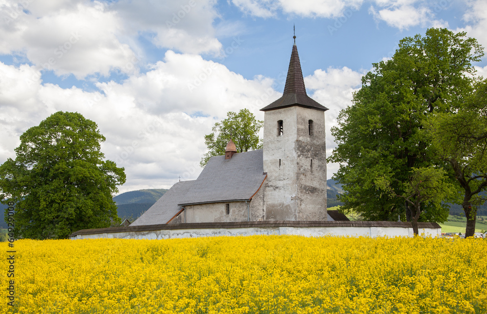 Old church at village Ludrova, Slovakia