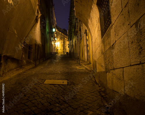 LIsbon street at night