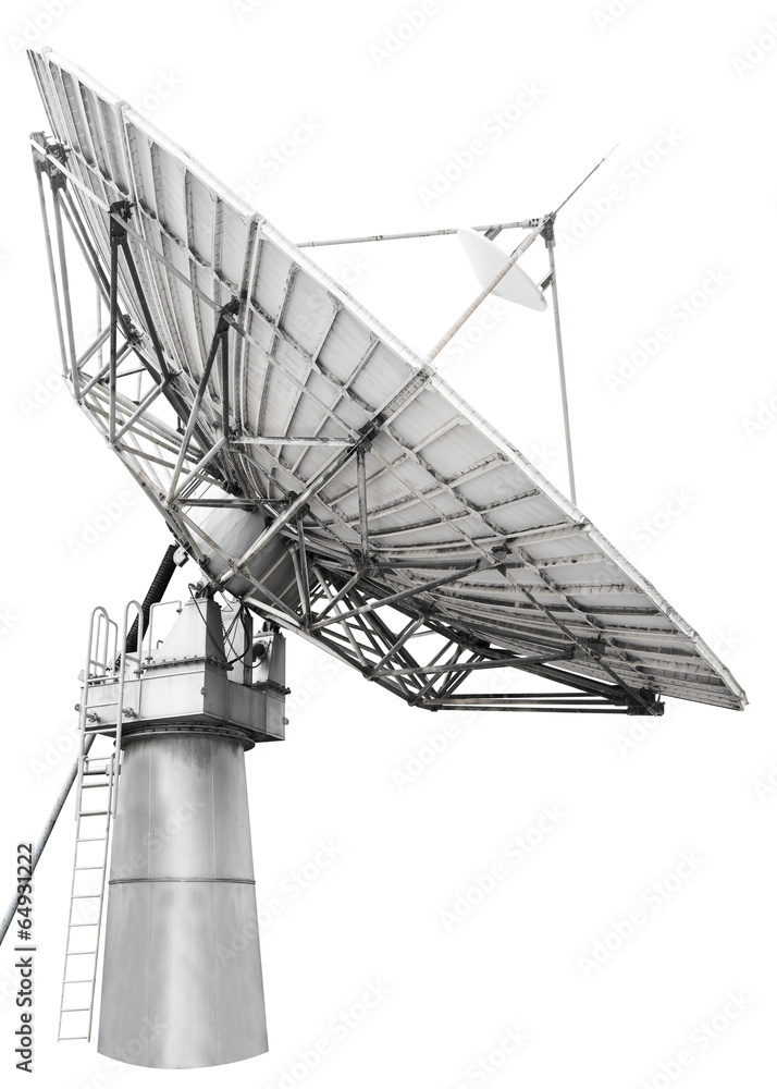 Large satellite dish parabolic antenna designed for transatlanti