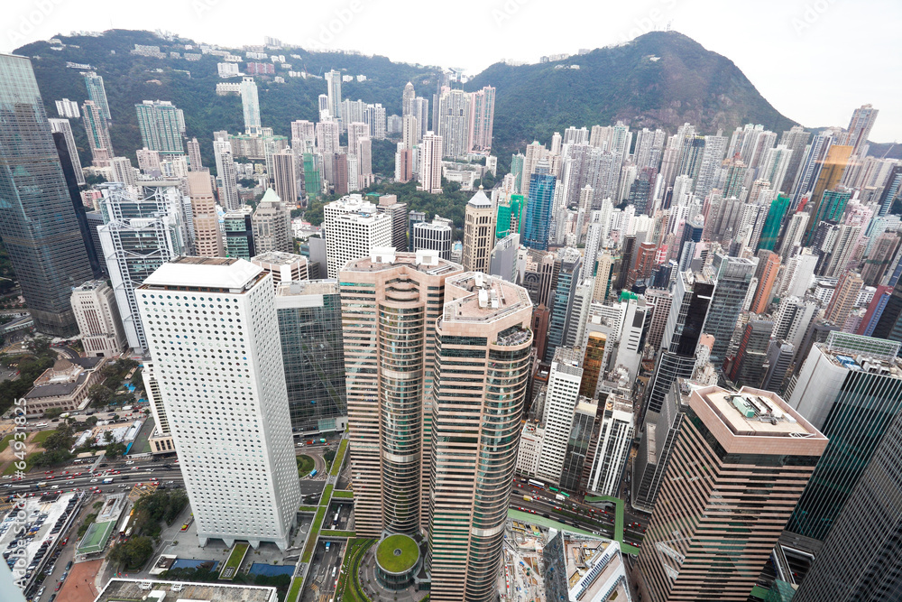 Naklejka premium Hongkong view