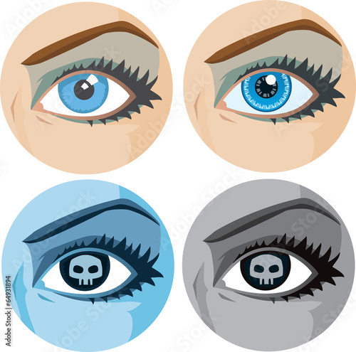Variations of a girl's eye