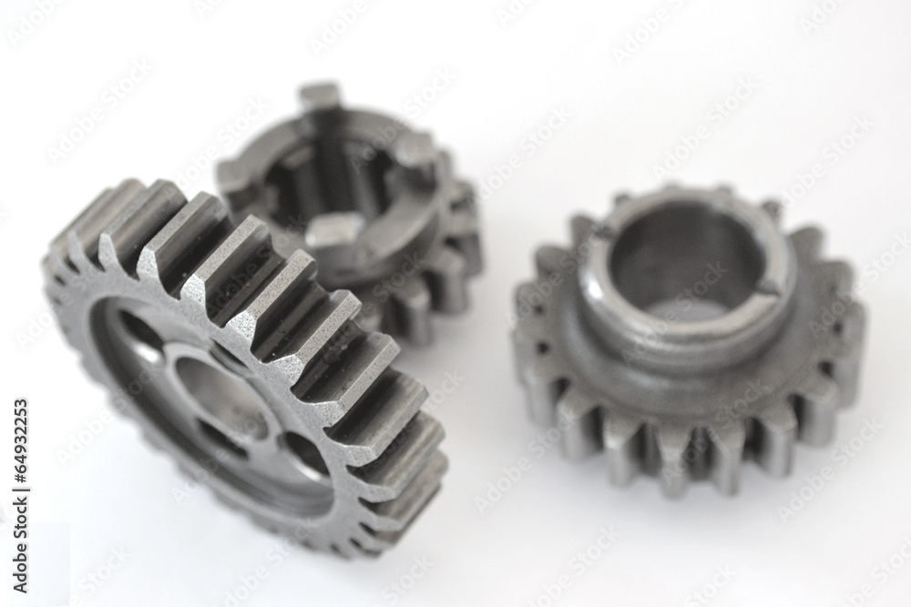 Gears on white