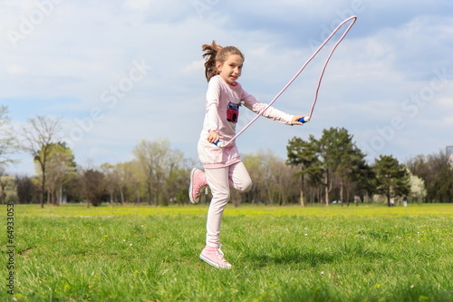 Girl with skipping rope