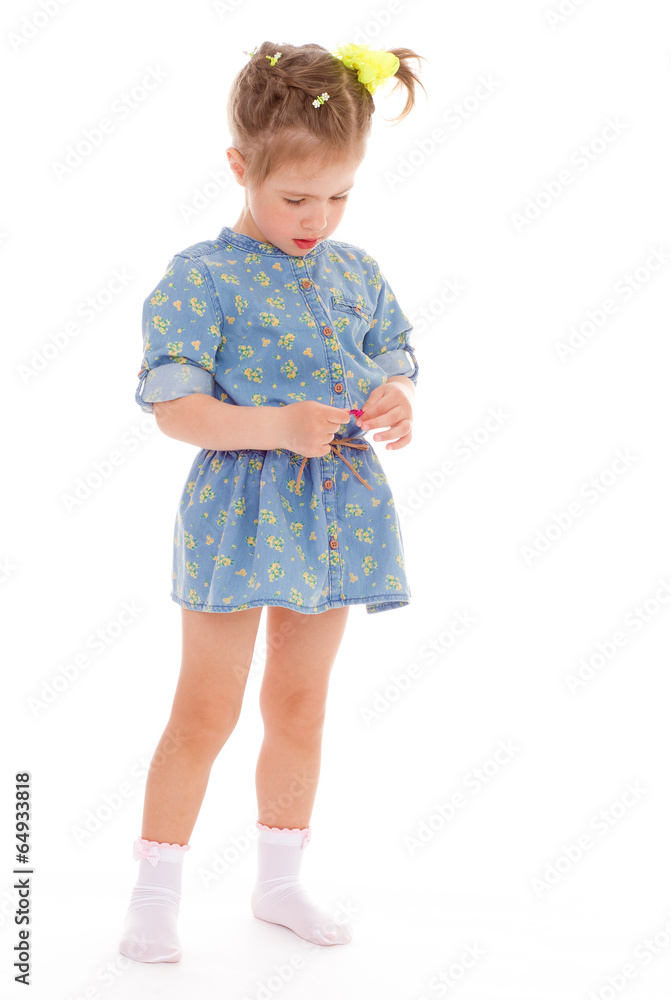 charming little girl playing and having fun. charming little girl playing and having fun.