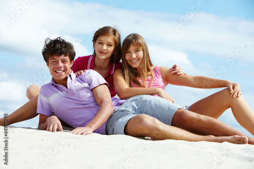 Teens on the beach