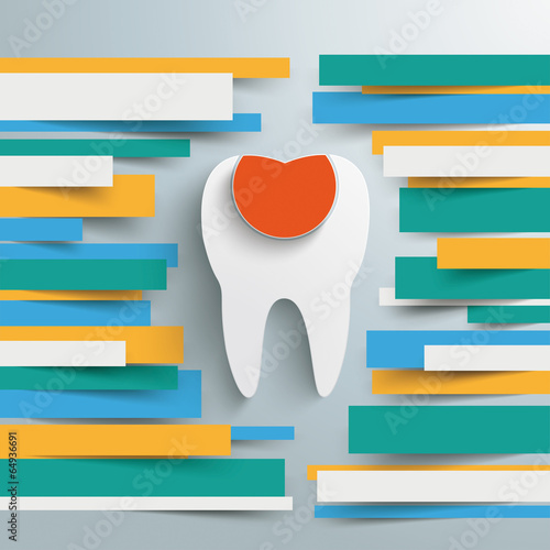 Infographic Brochure Paper Lines Tooth Filling