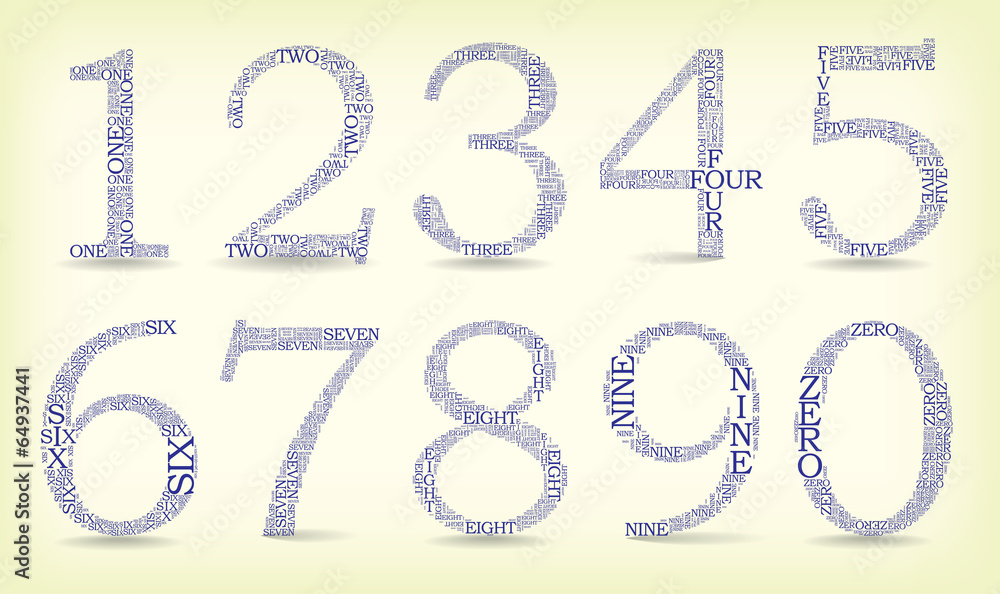 Set of numbers, each created from text tittles Set of numbers, each created from text tittles