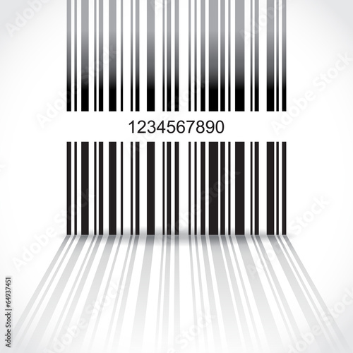 Abstract barcode background - illustration