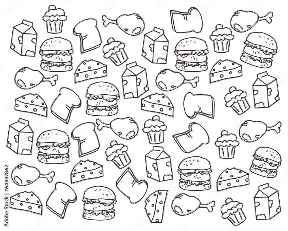 food and drink theme art food and drink theme art