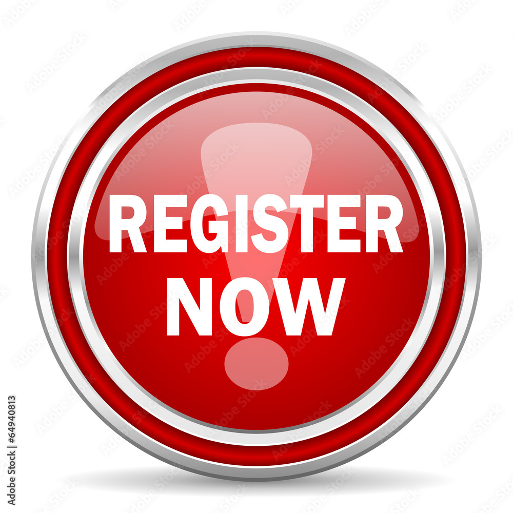 register now red glossy icon register now red glossy icon