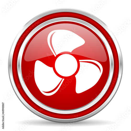 fan red glossy icon