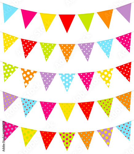 5 Seamless Festoons Color Dots