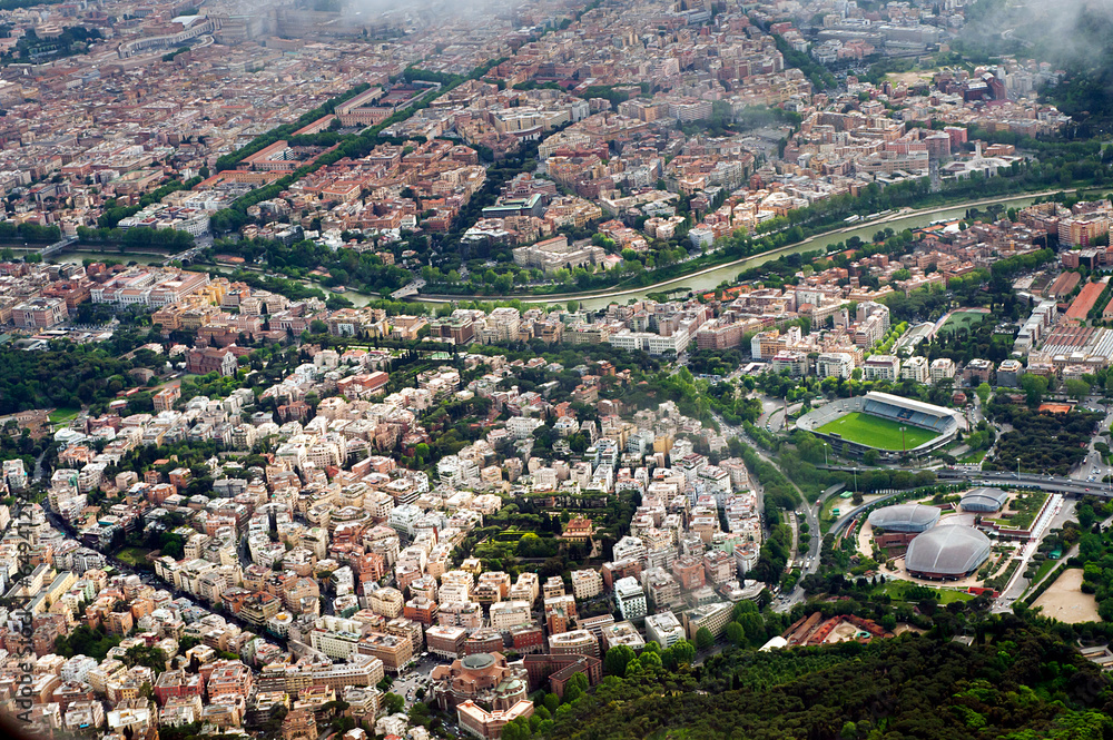 Aerial photography of Rome