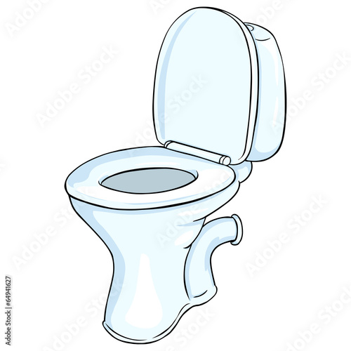 Vector Cartoon Toilet Pan