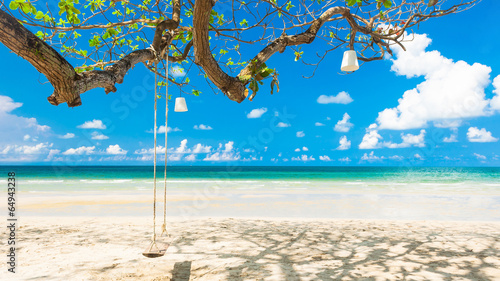 White sand beach at Koh Chang Island,Thailand photo