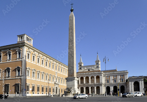 Obraz na plátně Egyptian obelisk in St Giovanni in Laterano plaza