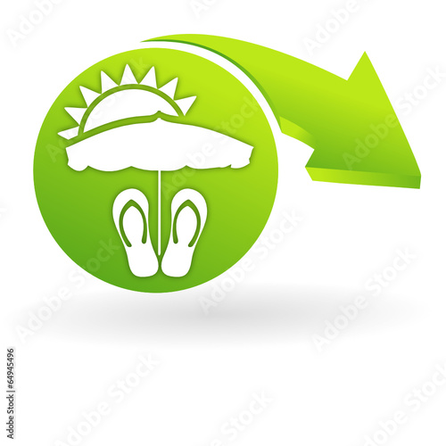 vacances sur web symbole vert