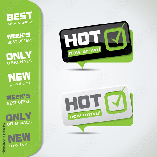 Special offer bubble with different promotional labels
