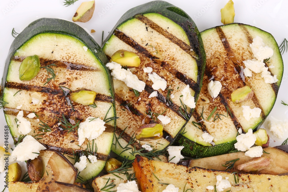 Salad with grilled vegetables and tofu Salad with grilled vegetables and tofu