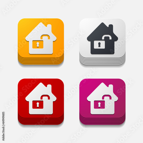 square button: house