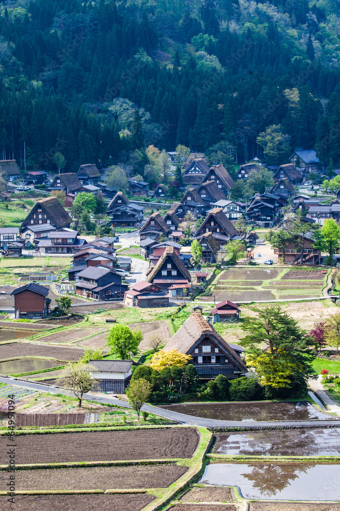 Traditional,Historical Japanese village Ogimachi,Shirakawa-go