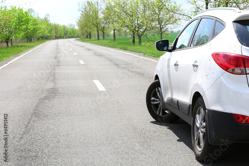 Car on road