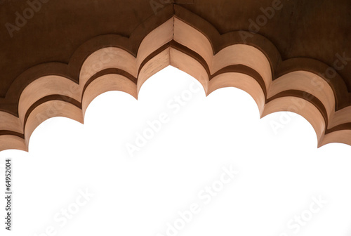 detail of an archway in the fort amber in india - rajasthan