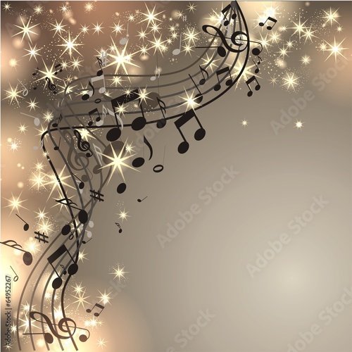 glitzernder Hintergrund mit Noten