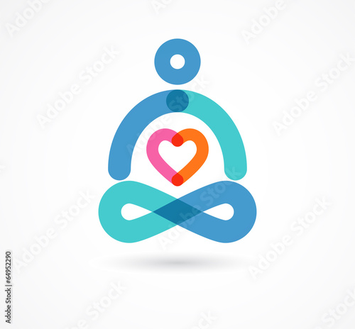 yoga icon, element and symbol