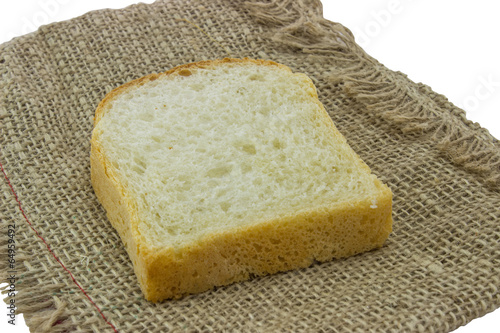 Bread slice with canvas background