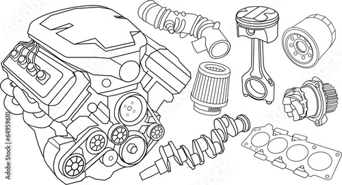 car engine parts