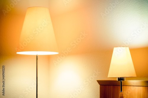lamps in the hotel room