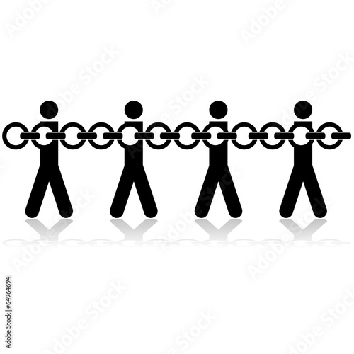 Chained people