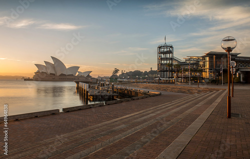 Sunrise at Opera house landmark of Sydney, Australia