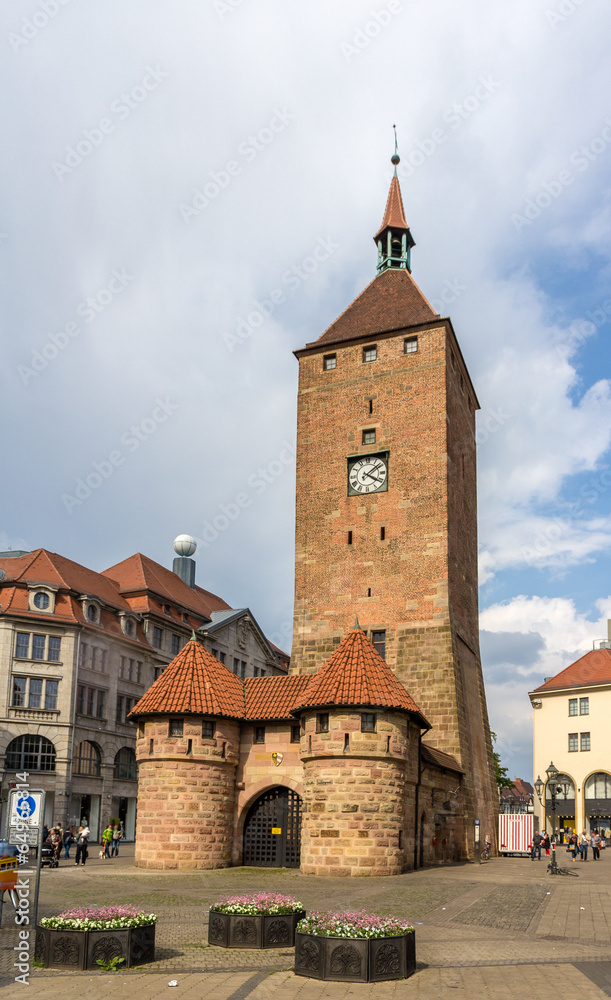 Fototapeta premium Weisser Turm in Nuremberg - Germany