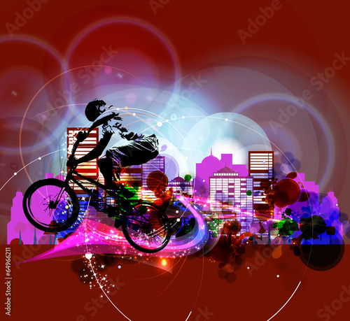 Biker. Vector