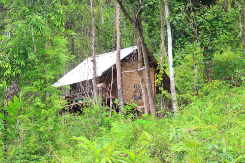 Small log cabin in Palawan Island, Philippines