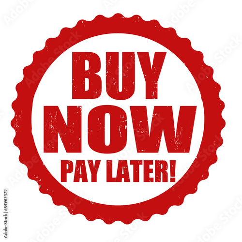 Buy now pay later stamp