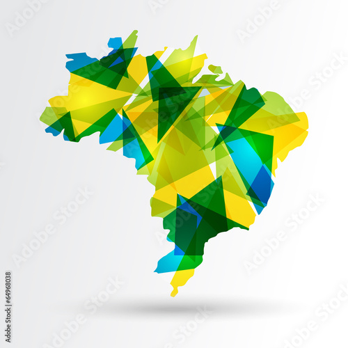 Abstract Brazil map