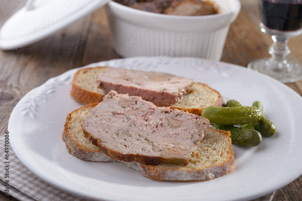 Sandwiches with terrine Sandwiches with terrine