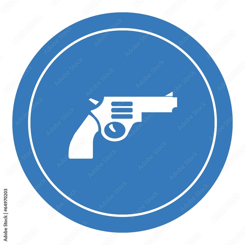 Pistolet dans un panneau Pistolet dans un panneau