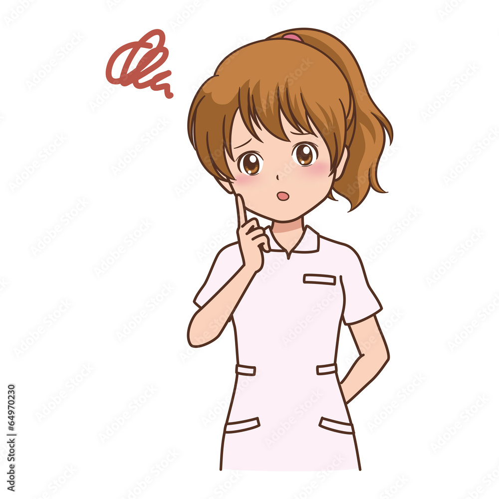 考える女性 考える女性